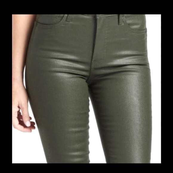 KUT from the Kloth Donna Fab Ab - Dark Olive Green Coated Jeans - Picture 1 of 5